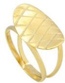 Anel Folheado a Ouro AN-5008